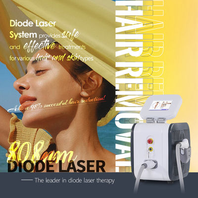 Máquina de depilação por laser de diodo de 755nm 808nm 1064nm 1200W Modelo portátil