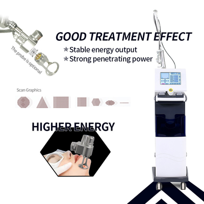 Tratamento da acne com máquina de laser fracionada de CO2 com