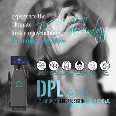 2 em 1 DPL Máquinas fotofaciais Rejuvenescimento da pele ND YAG Laser de remoção de tatuagens