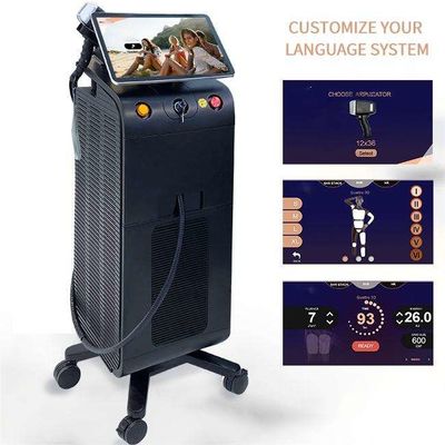 Máquina de remoção de pelos a laser de diodo 1200w Laser TEC de resfriamento 2 alças