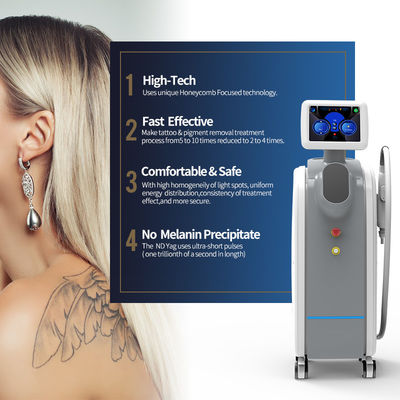 1064nm/532nm tratamento vertical da pele da máquina da remoção da tatuagem do laser do Nd Yag