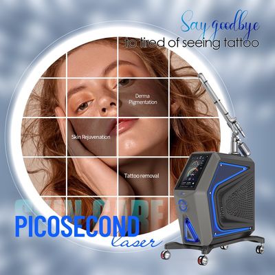 Máquina de remoção de tatuagens profissional de remoção de pigmentos de alta energia Pico Laser