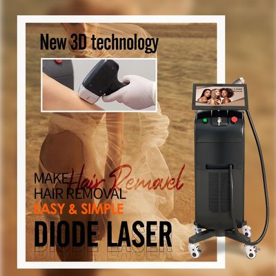 Laser tradicional de 808 diodos para remoção de cabelo 3 ondas 755nm 808nm 1064nm