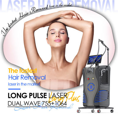 Máquina de remoção permanente de pelos a laser de pulso longo de 1064nm 2000W Potência